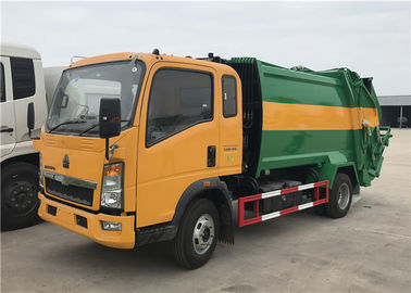 China HOWO 4X2 8m3 Abfall-Kollektor-LKW des Abfall-Verdichtungsgerät-LKW-5tons drückte Müllwagen zusammen fournisseur
